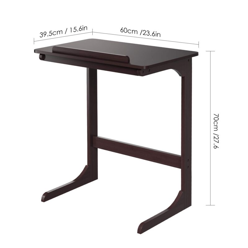 Bamboo Adjustable TV Tray, Sofa Couch Coffee End Table, Laptop Desk