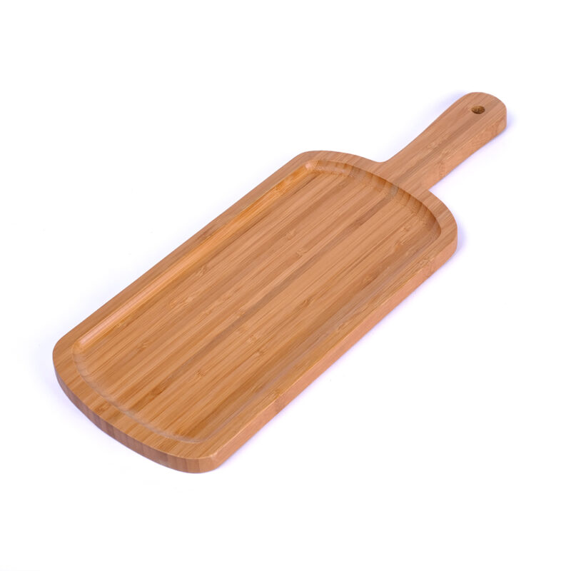 Bamboo Serving Tray Platter with Handle