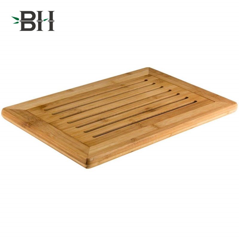 Bamboo Bread Cutting Board with Crumb Tray