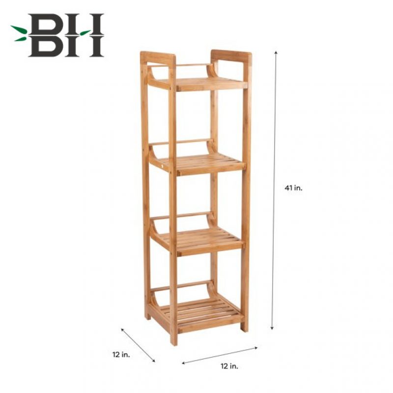 4-Tier Bamboo Free Standing Rack