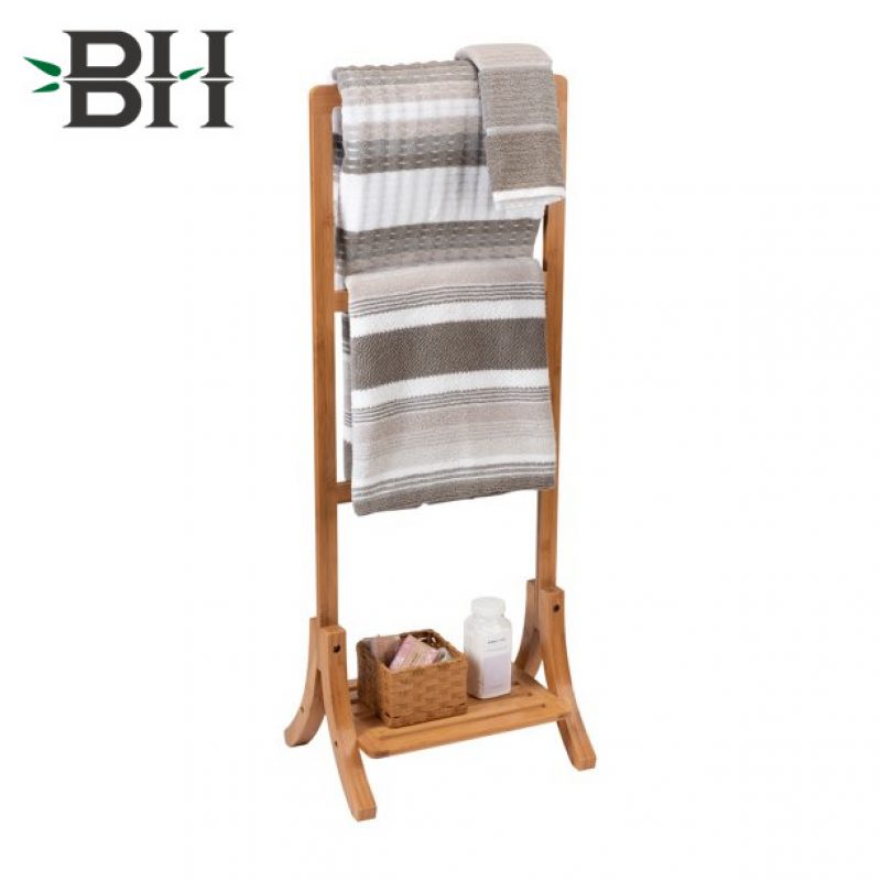 BAMBOOHOMIE Bamboo 3 Tier Towel Rack