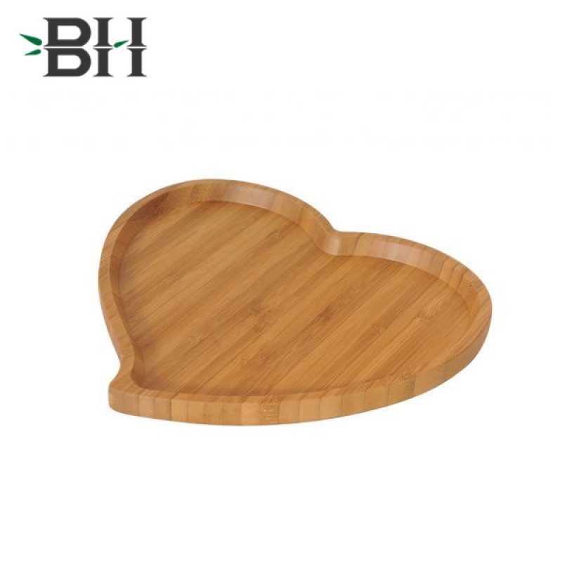 Medium Heart Bamboo Cheese Cake Tray