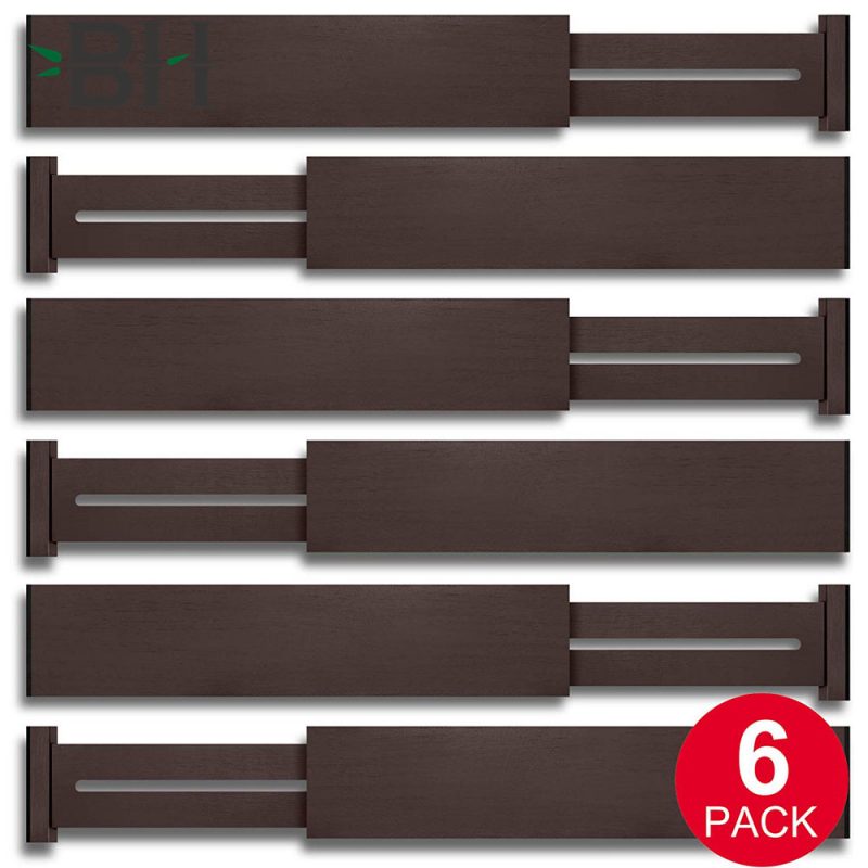 Bamboo Drawer Dividers (Black)